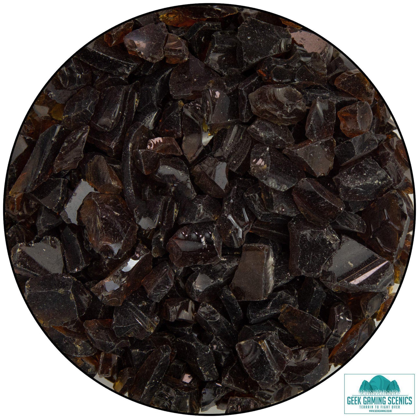 Base Ready Amber Glass Rock 1-10mm - Geek Gaming Scenics