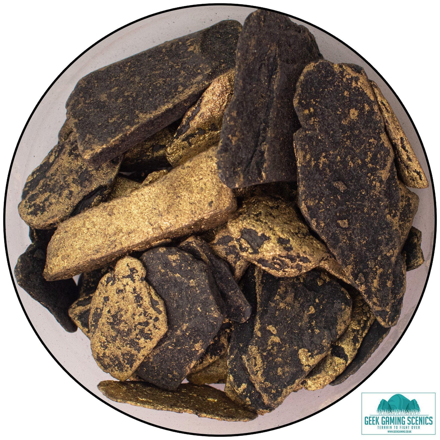 Slate Metallic 20-40 mm ducat gold - Geek Gaming Scenics